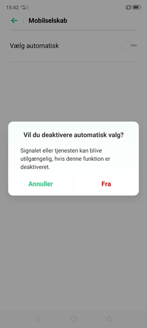 Vælg Fra