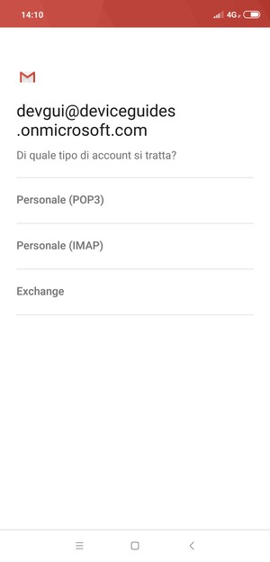 Seleziona Exchange