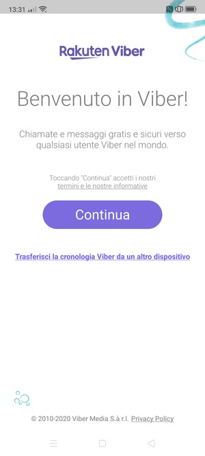 L'app è pronta per l'uso