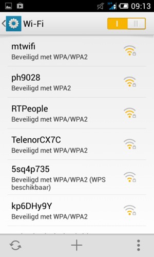 Selecteer het draadloze netwerk waarmee u verbinding wilt maken