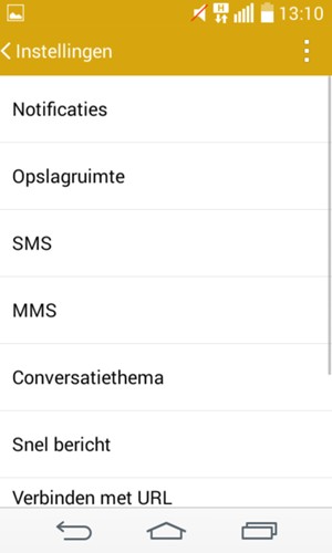 Selecteer SMS