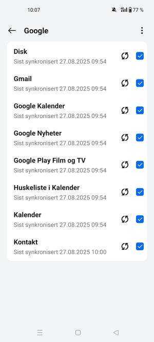 Velg menyknappen