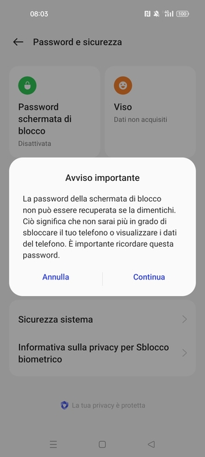 Seleziona Continua
