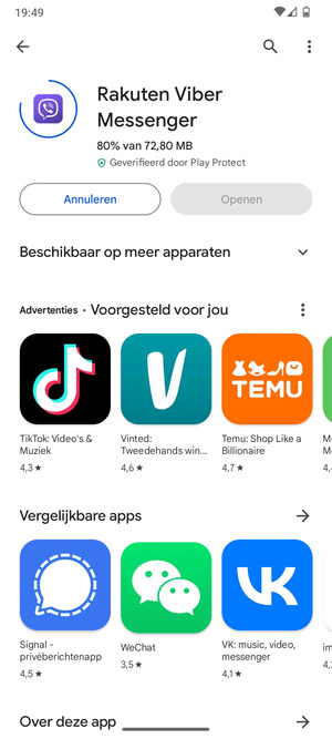 Wacht tot het installatieproces beëindigd is