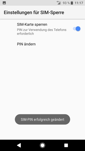 Ihre SIM-PIN wurde geändert