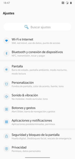 Seleccione Wi-Fi e Internet