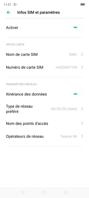 Sélectionnez Nom des points d'accès