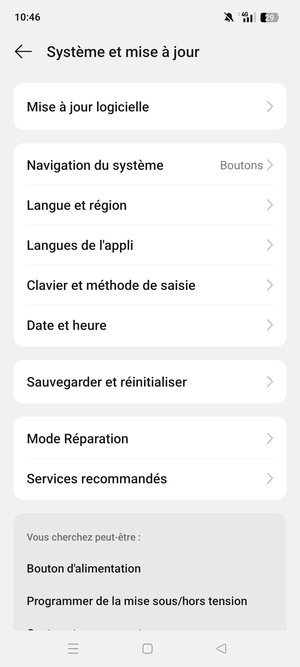 Sélectionnez Mise à jour logicielle