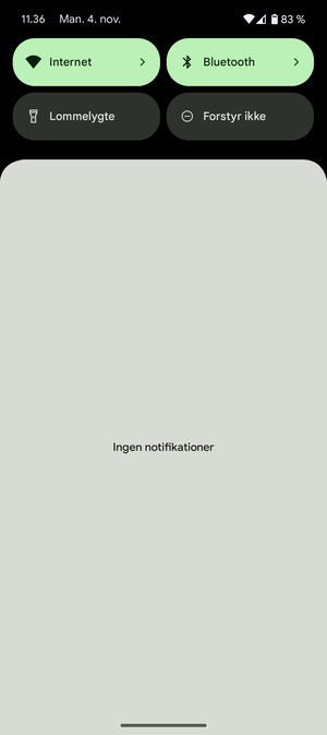 Aktiver topmenuen igen