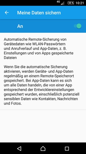 Wählen Sie die Zurück-Taste