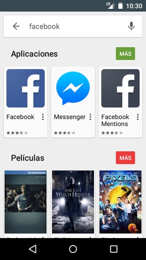 Seleccione la aplicación