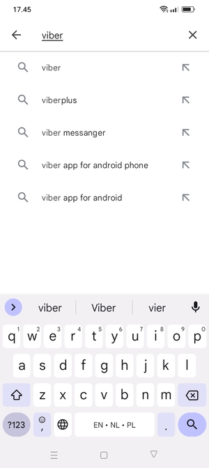 Enter the app name and select Search