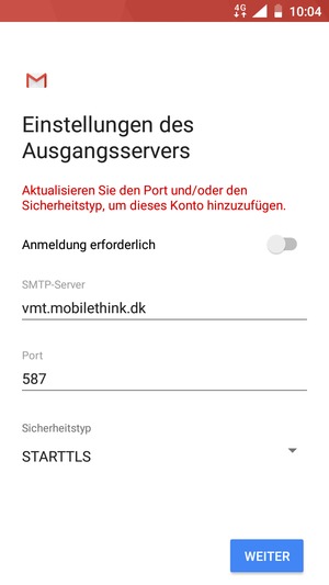 Wählen Sie Sicherheitstyp