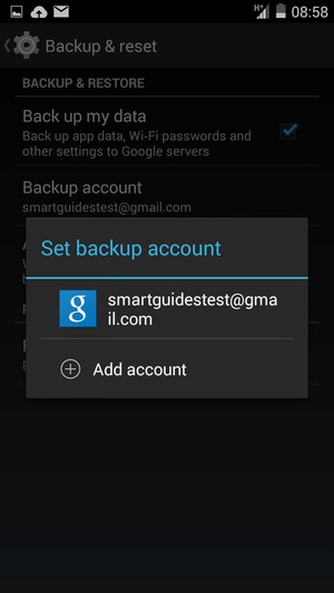 Select your account
