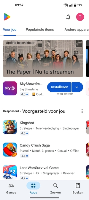 Selecteer Zoeken