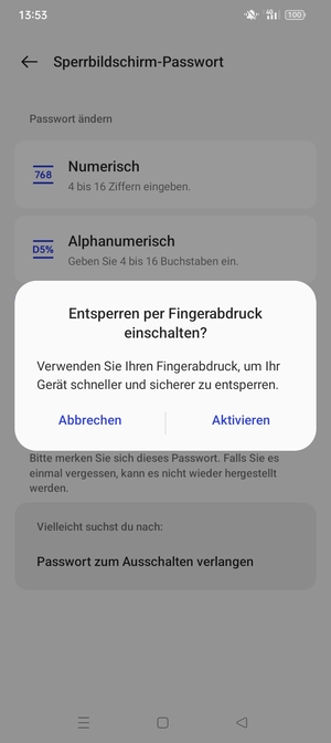 Wählen Sie die gewünschte Option