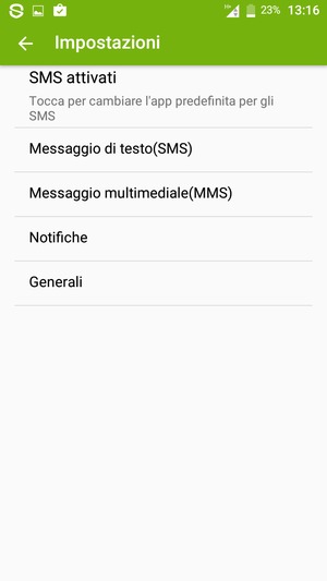 Seleziona Messaggio di testo(SMS)