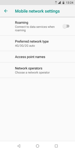 Select Access point names