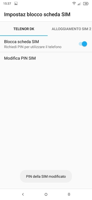 Il tuo PIN della SIM è stato modificato
