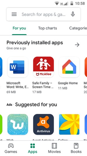 Select the Search bar