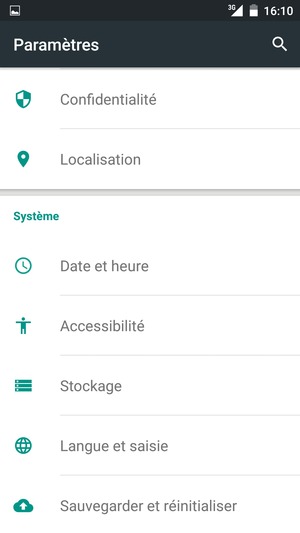 Faites défiler et sélectionnez Sauvegarder et réinitialiser