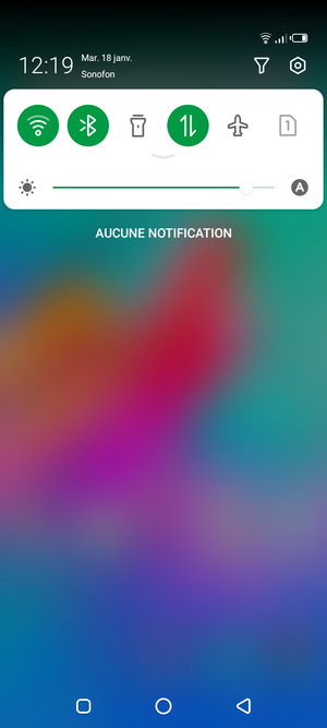 Déroulez à nouveau le menu du haut