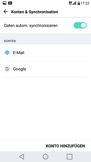 Wählen Sie Google