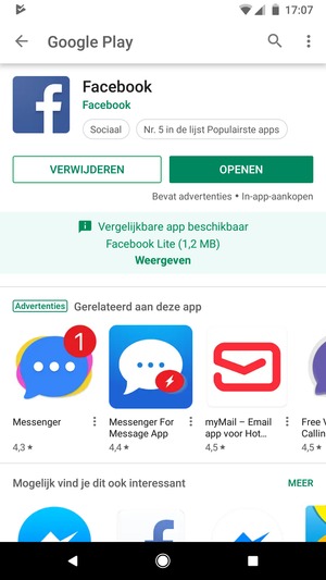 Selecteer OPENEN