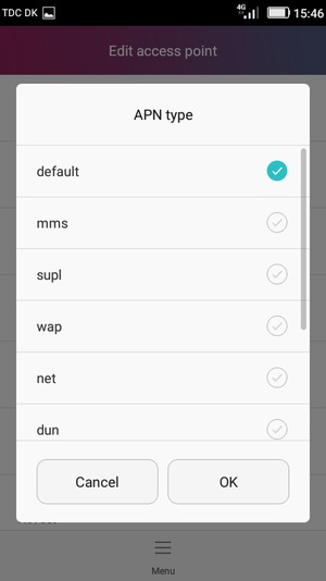 Check the default checkbox and select OK