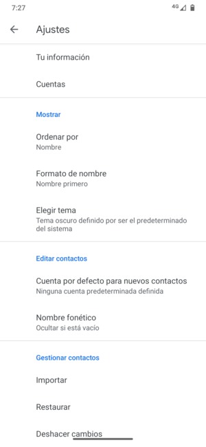 Desplácese y seleccione Importar