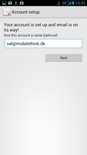 Give your account a name and select Next