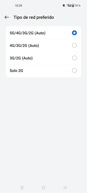 Seleccione la opción deseada