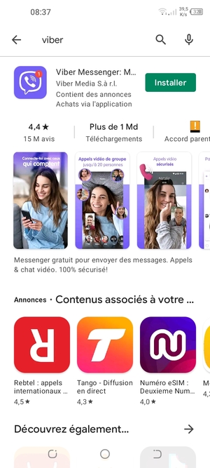 Sélectionnez l'appli