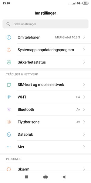 Velg SIM-kort og mobile nettverk