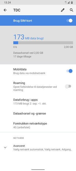 Vælg Foretrukken netværkstype