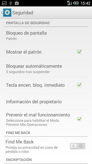 Seleccione Bloqueo de pantalla