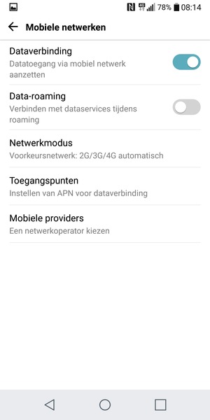 Selecteer Toegangspunten