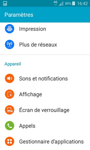 Retournez au menu Paramètres et sélectionnez Écran de verrouillage