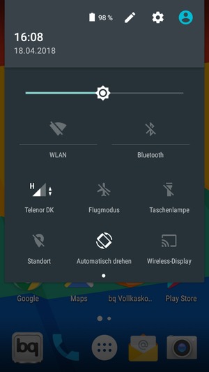 Wählen Sie die Einstellungen-Taste