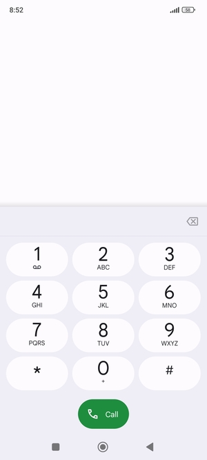 Press and hold the number 1