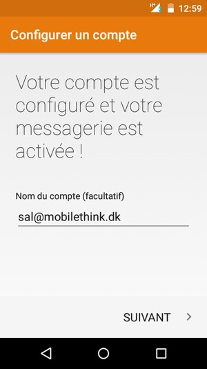 Donnez un nom à votre compte et sélectionnez SUIVANT