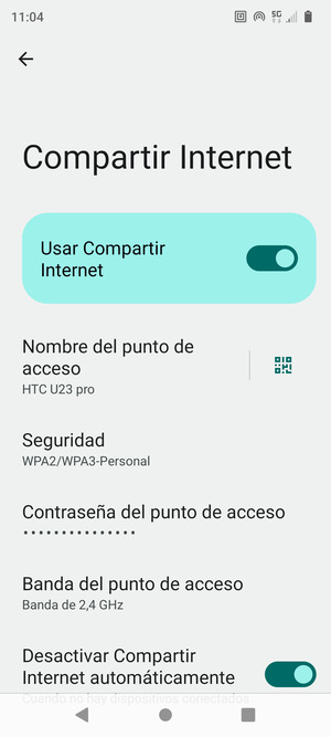 El teléfono ha sido configurado para su uso como módem