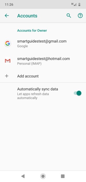 Select your Google account