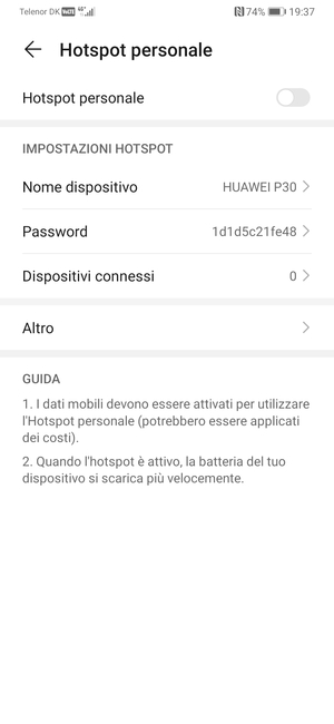 Seleziona Password