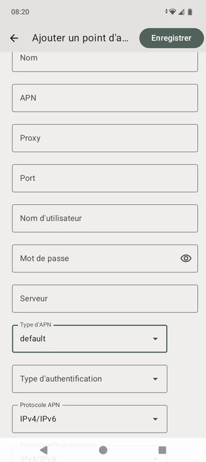 Sélectionnez Enregistrer