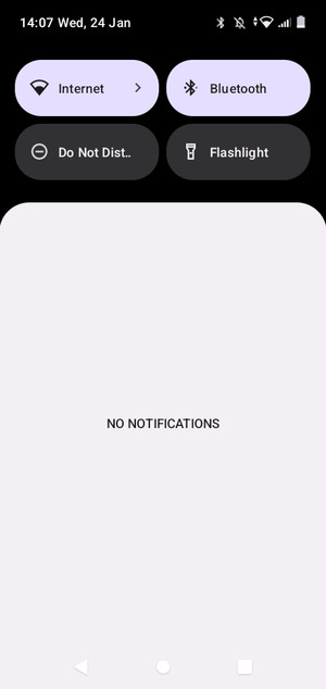 Slide down the top menu again