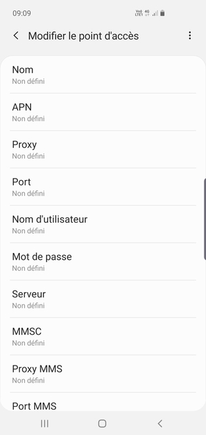 Saisissez les informations MMS