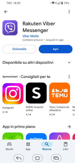 Seleziona Apri