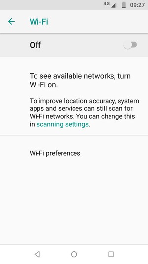 Turn on Wi-Fi