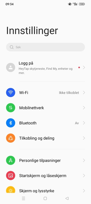 Velg Mobilnettverk